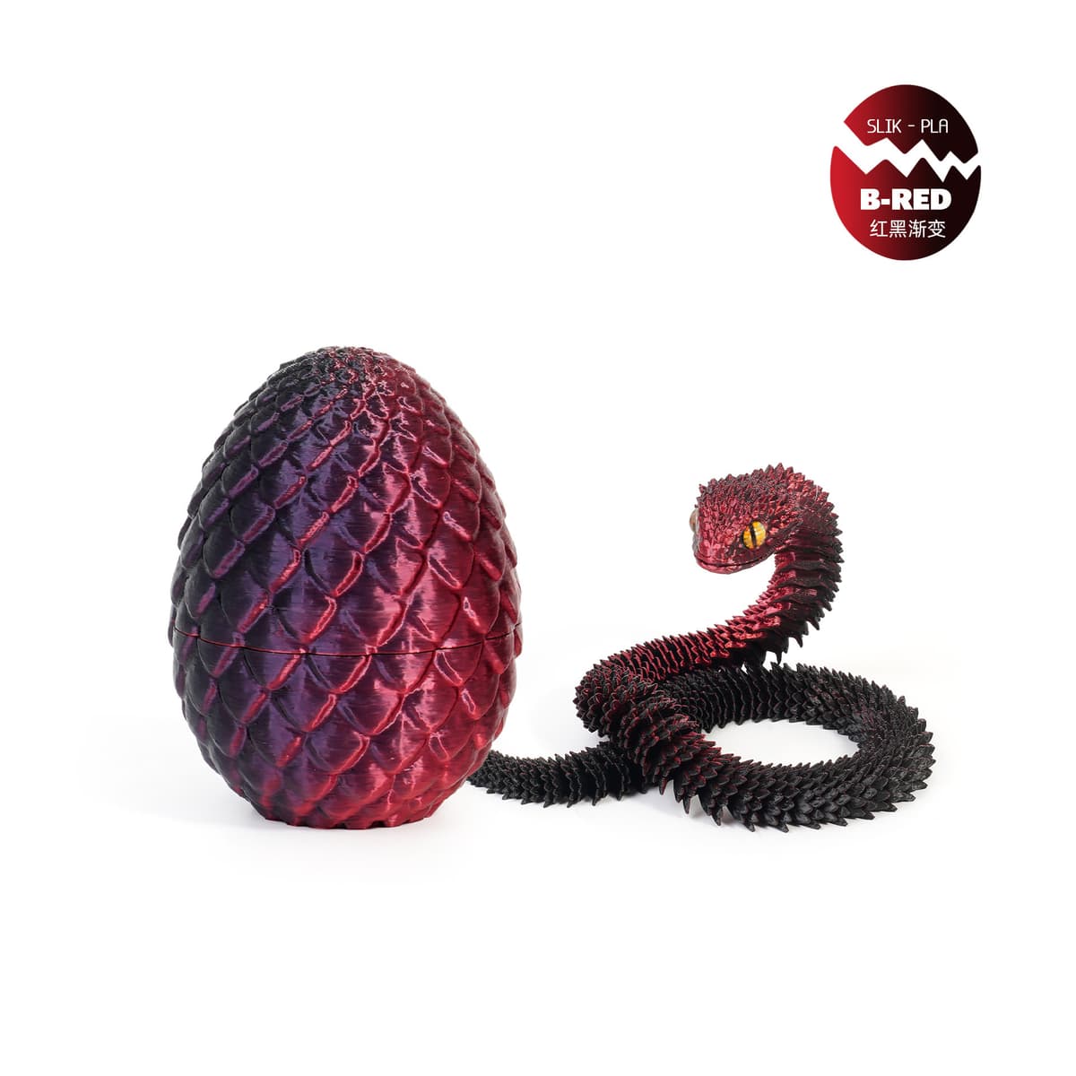 8.5cm dragon egg 30cm viper—laser red and black