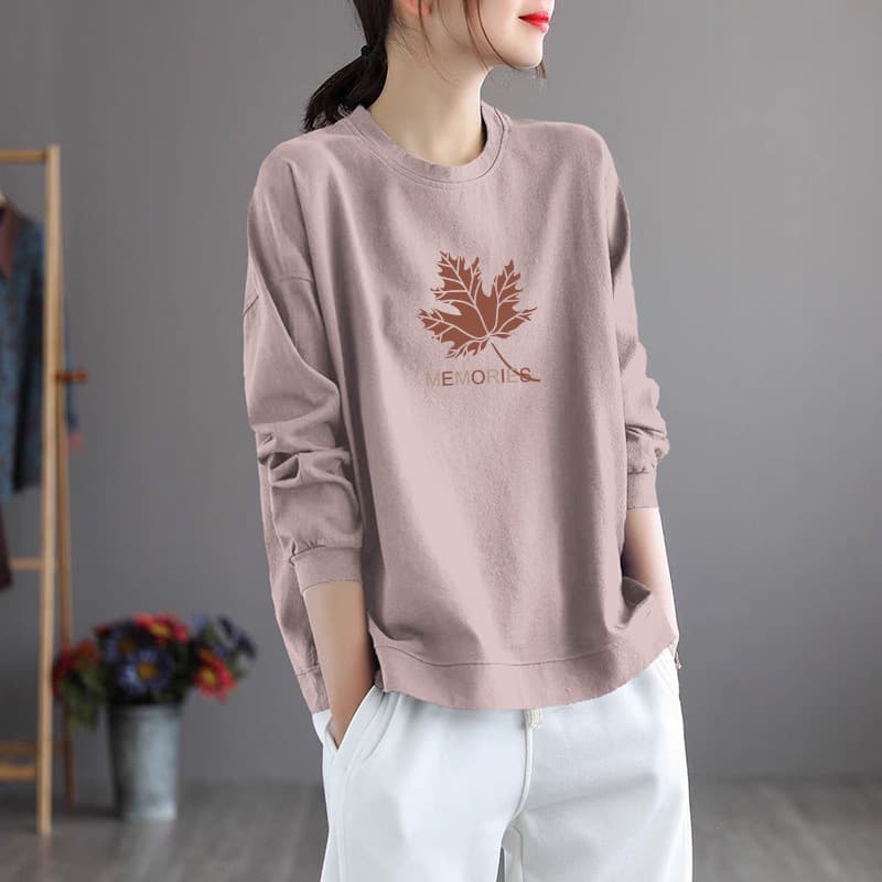 Pink (leaf print)