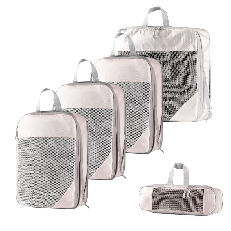 Five-piece set with mesh beige