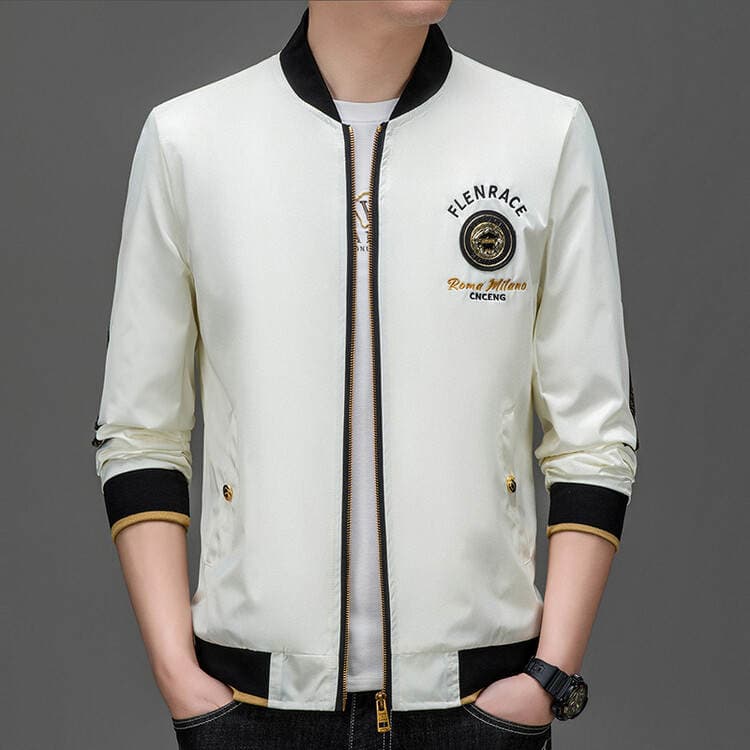 Fashionable Men's Jacket Autumn New Style Stand Collar Zipper Stylish Versatile Casual Outerwear for Young and Middle-Aged Men Trendy 2