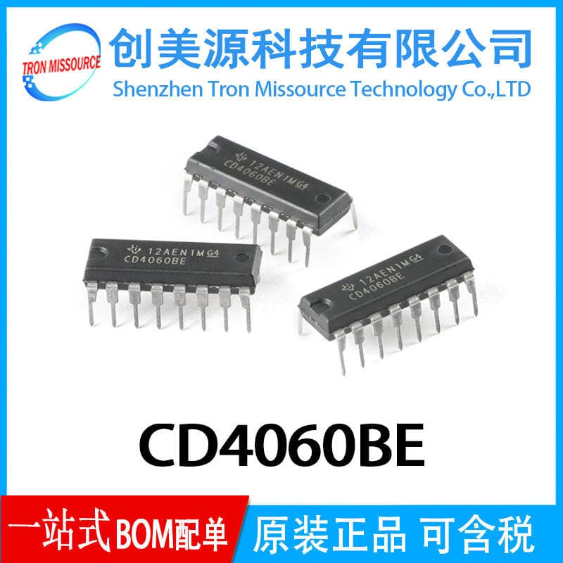 Original Genuine Cd4060Be Ti Texas Instruments Packaged Pdip-16 Oscillator Chip Digital Components 1