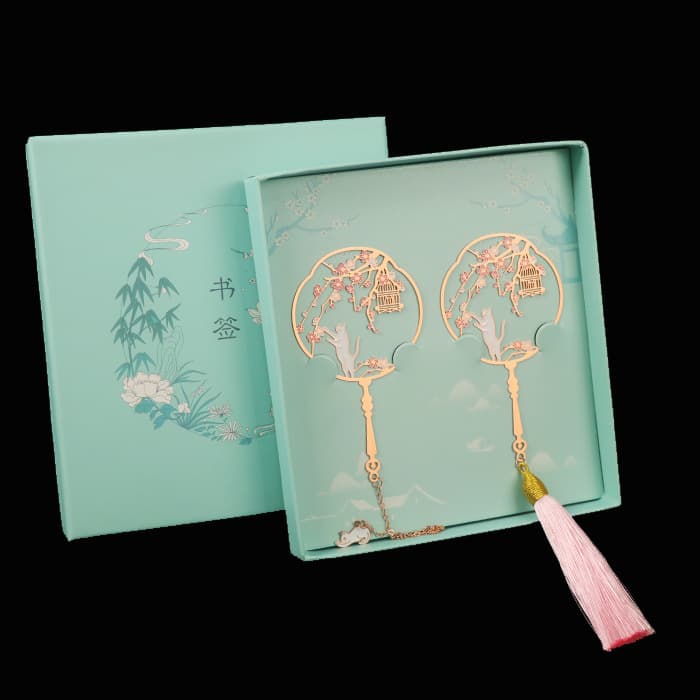 Sakura and cat gift box (pack of two)