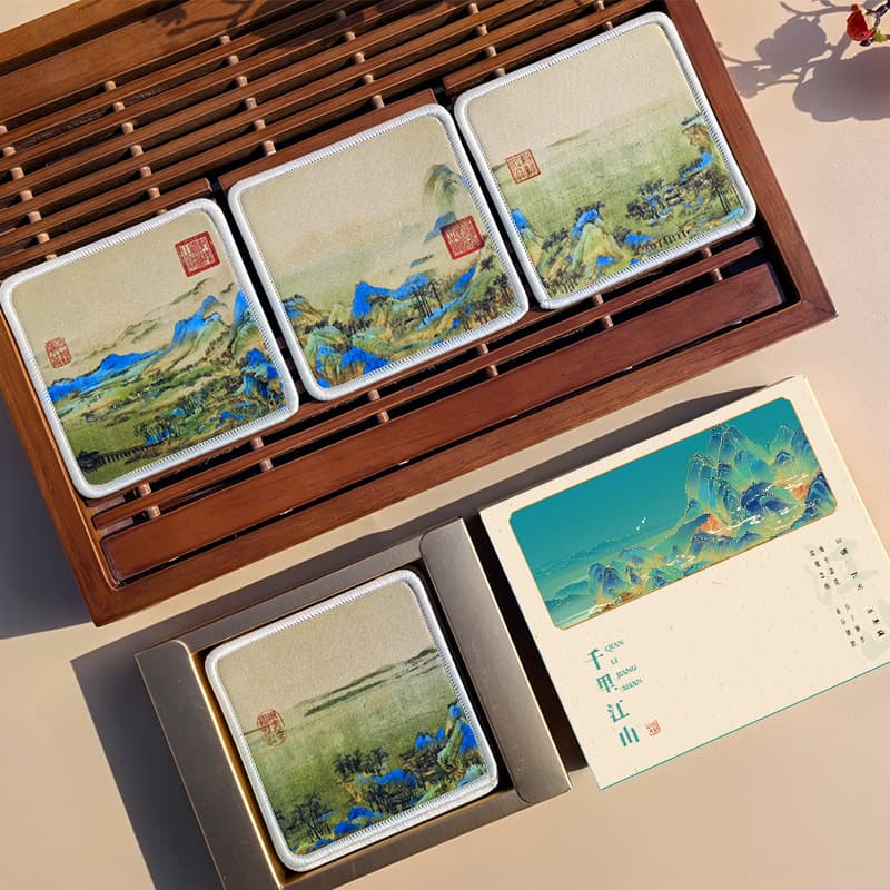 4 pieces of qianli jiangshan [gift box + gift bag + chinese and english]