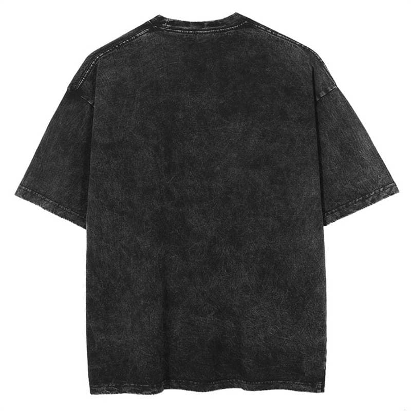 Harajuku Anime Print t Shirt Men Streetwear Vintage Black Ts 2