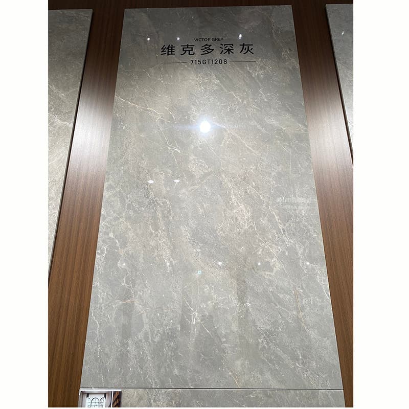 {in stock, made in foshan, guangdong} high-gloss porcelain tile 3c with g-victor deep grey