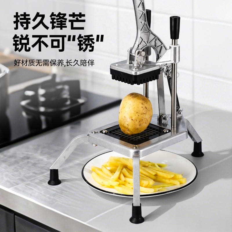 Taibao Vertical Spring-Return Strip Cutting Machine Manual French Fry Machine Aluminum Alloy Cucumber Potato Fruit and Vegetable Cutting Machine 3