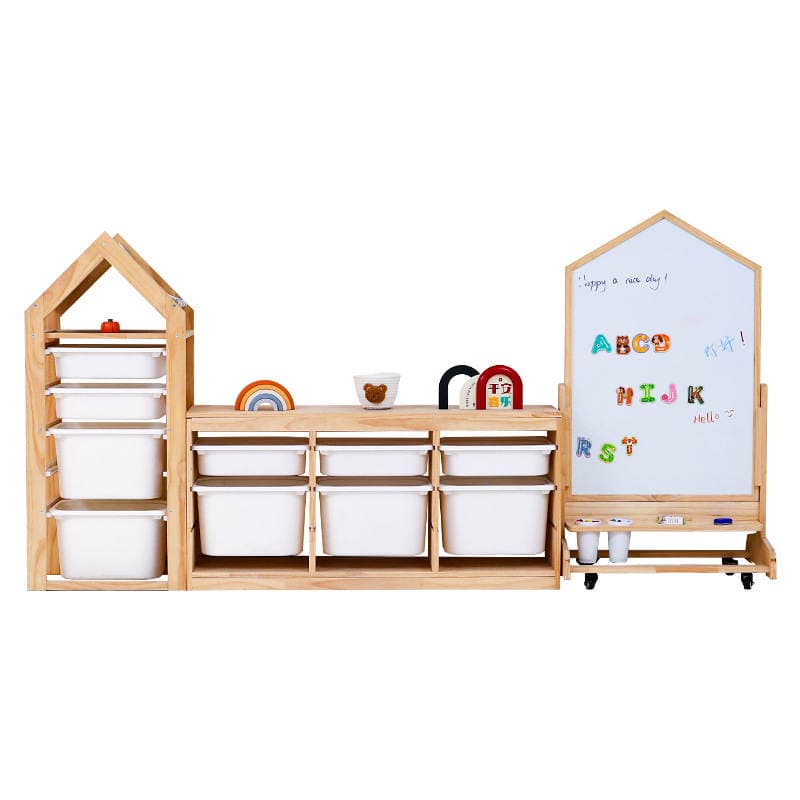 Children's Toy Solid Wood Storage Cabinet Multi-functional Snack Picture Book Drawer Cabinet Floor Multi-layer Sorting Storage Cabinet 5