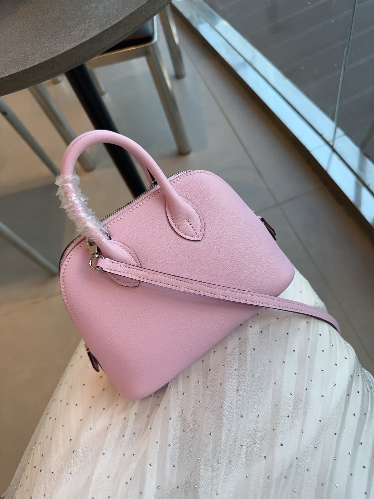 Marshmallow purple (semi-handmade, semi-waxed thread, no charm)