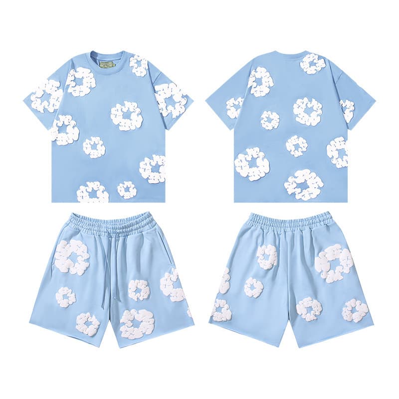 Short-sleeved suit [light blue]