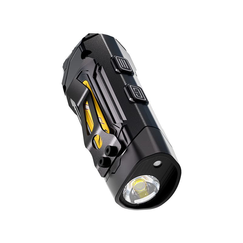 Multifunctional keychain flashlight-black