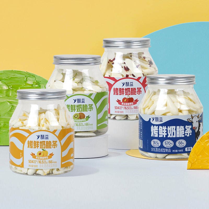 Inner Mongolia Specialty Roasted Fresh Milk Crispy Sticks 108g Canned Roasted Milk Cheese Snack Food Children's Snacks 2