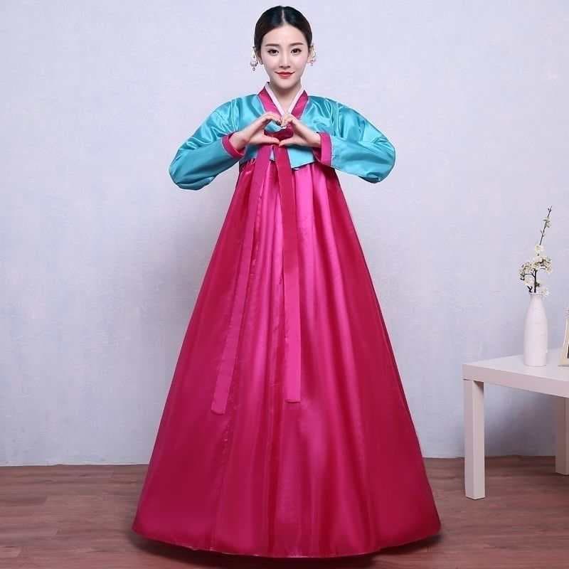 Adult female sky blue + red dae jang geum
