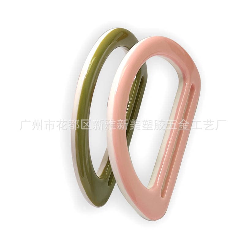 Luggage accessories D-shaped slotted resin handle acrylic plastic handle jelly color resin handle wholesale 5
