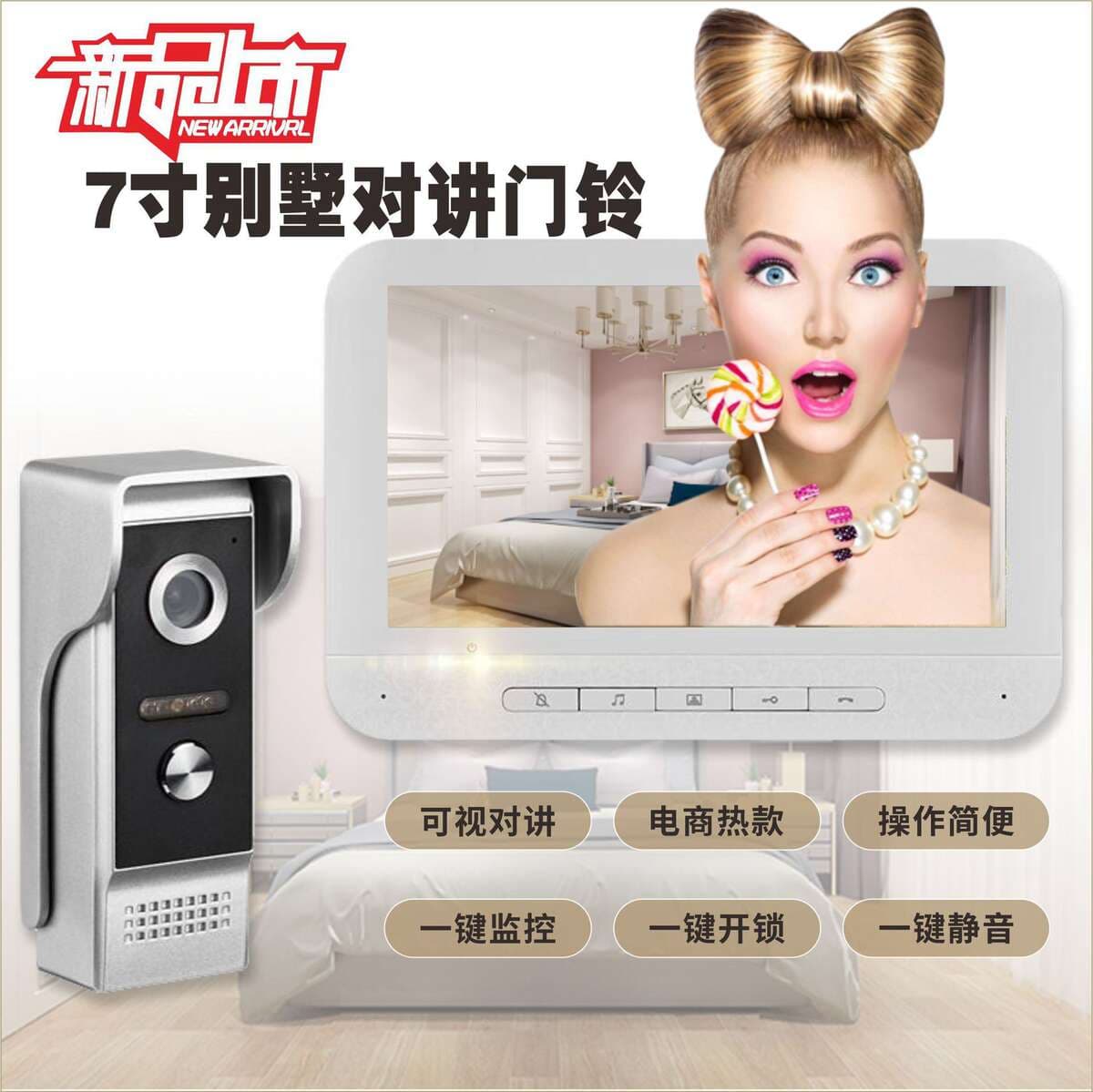New Ideas Building Video Intercom Doorbell Residential Indoor and Outdoor Machine Intelligent Card Card Access Control Telephone System All-in-One Machine 1