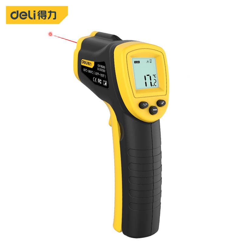 Deli DL333380 əl tipli sənaye yüksək dəqiqlikli infraqırmızı termometr, ev üçün 1