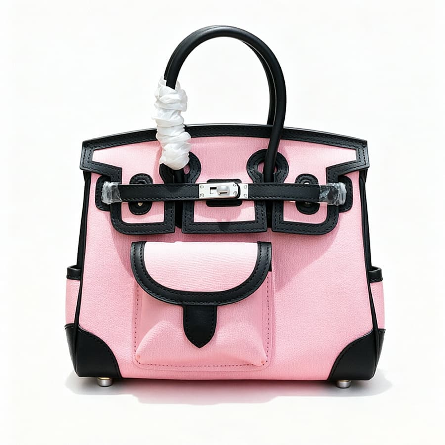 Black with cherry blossom pink