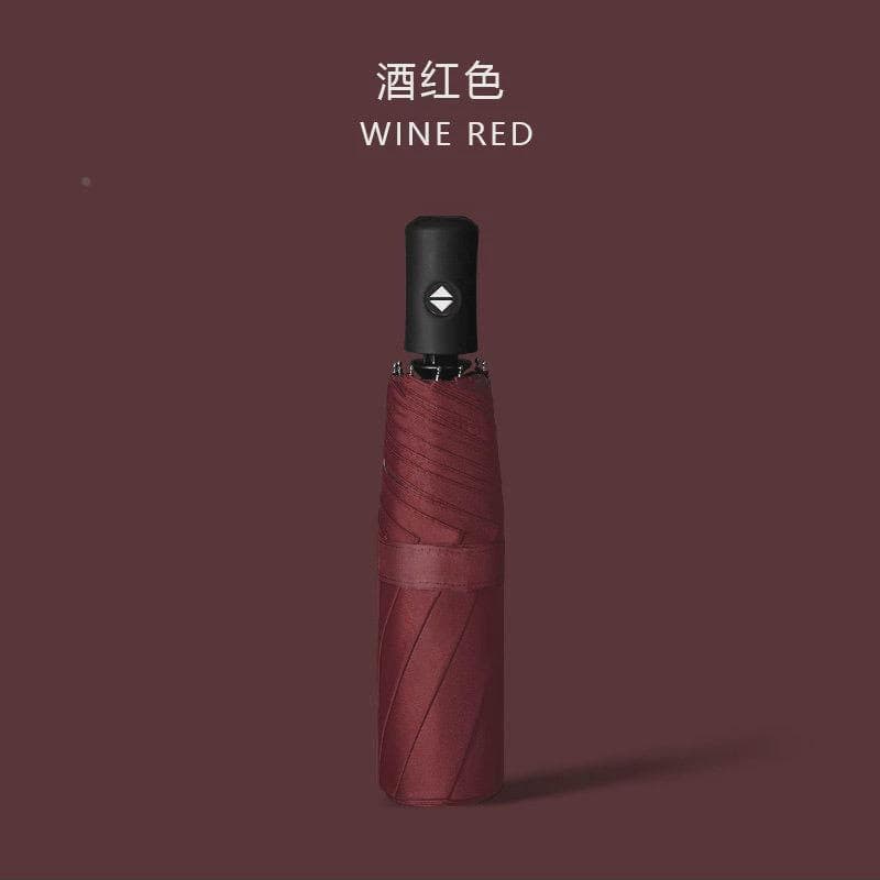 Automatic burgundy: eight-rib black glue coating
