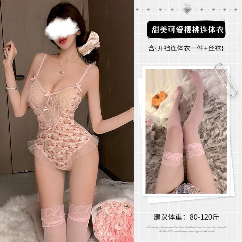 Cherry one-piece + fan socks