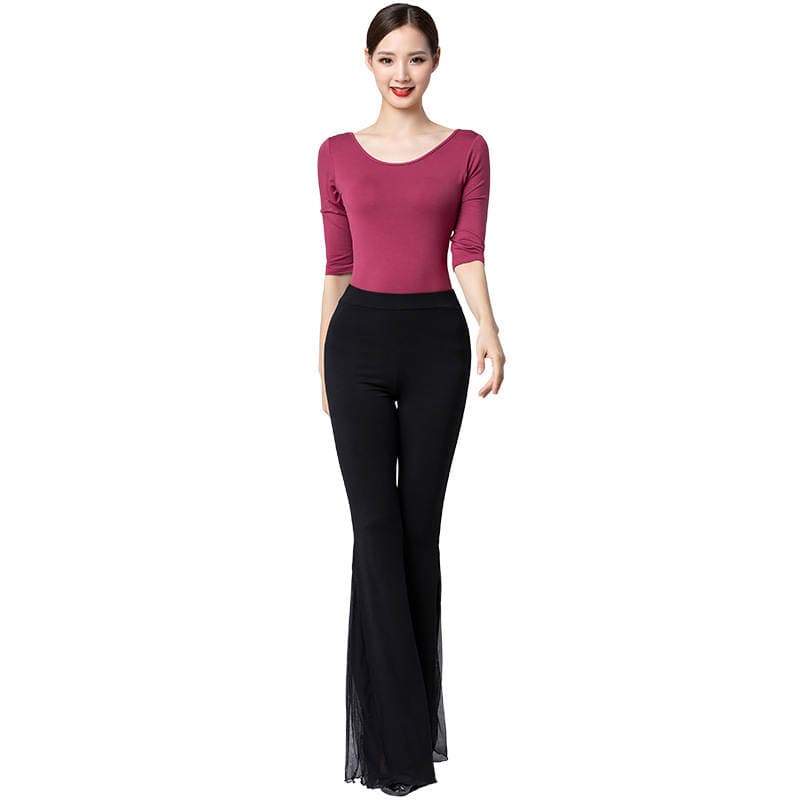 Fashion Huayu Crewneck Body Etiquette Training Clothing Modal Flared Pants Training Catwalk Practice Clothing Dance Suit 5