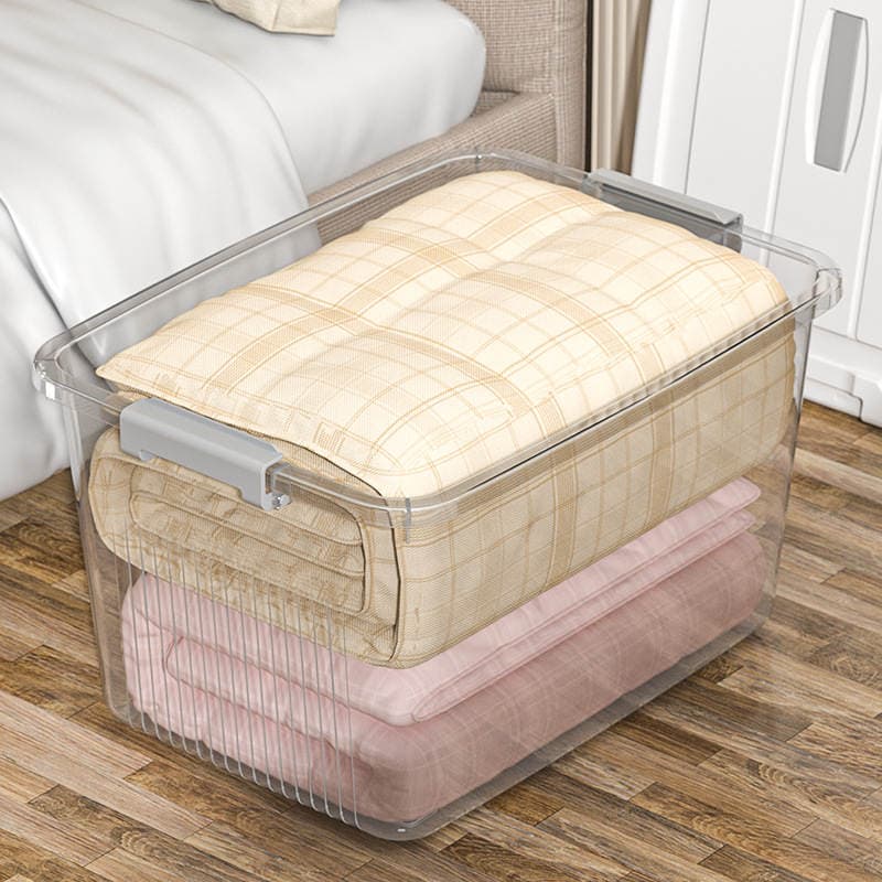 Plastic Transparent Storage Box with Lid for Household Clothes Storage Box Extra Large Storage Box Storage Box 4