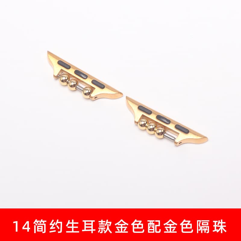 Turn 14 ear simple style - gold (with 3 gold spacer beads)