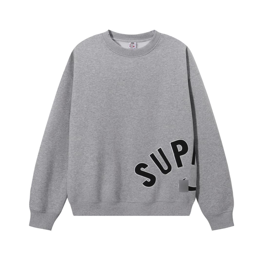 Hook sweatshirt gray [round neck]