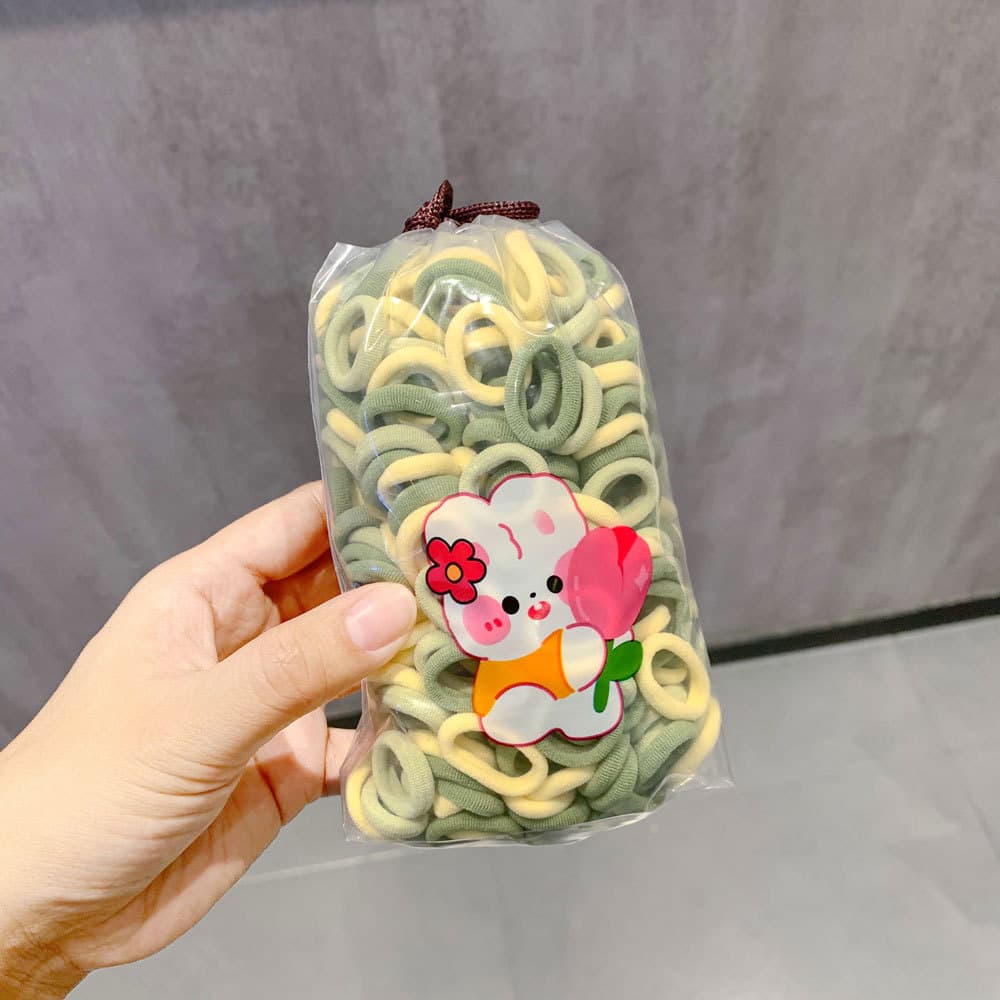 Matcha green 200 pieces [cartoon drawstring bag]