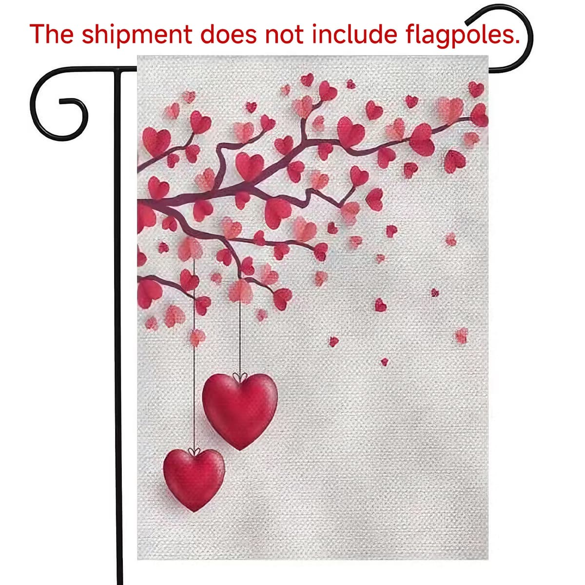Love tree garden flag