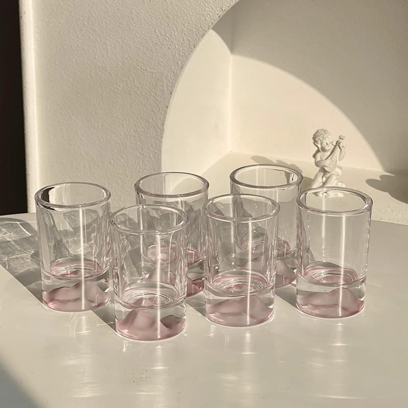 Pink mountain shot glasses [pack of 6]