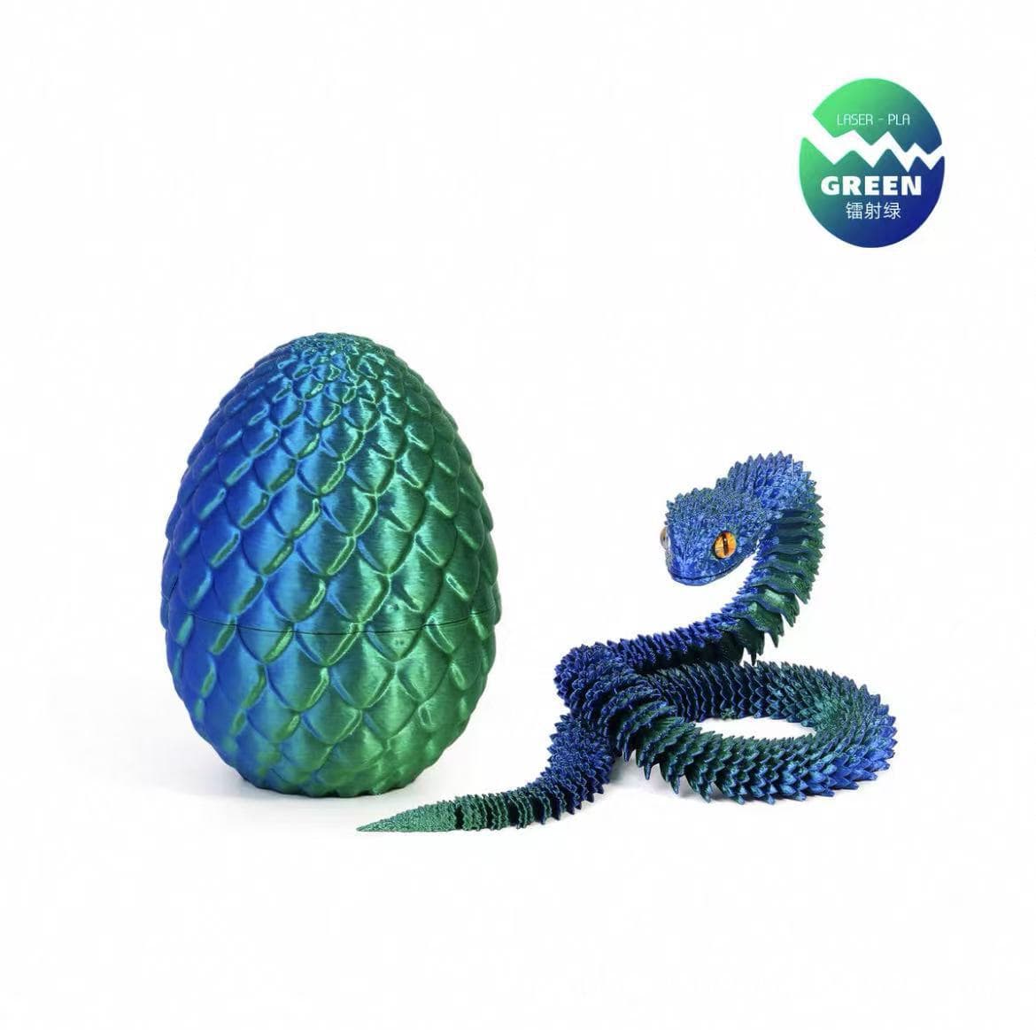 [30cm snake egg set] laser green viper + snake egg
