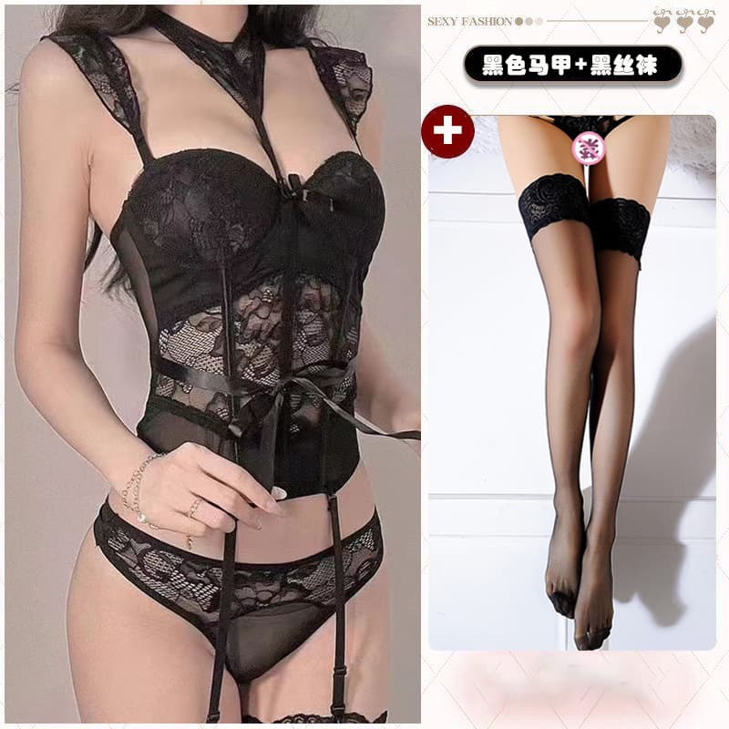 Black + black stockings