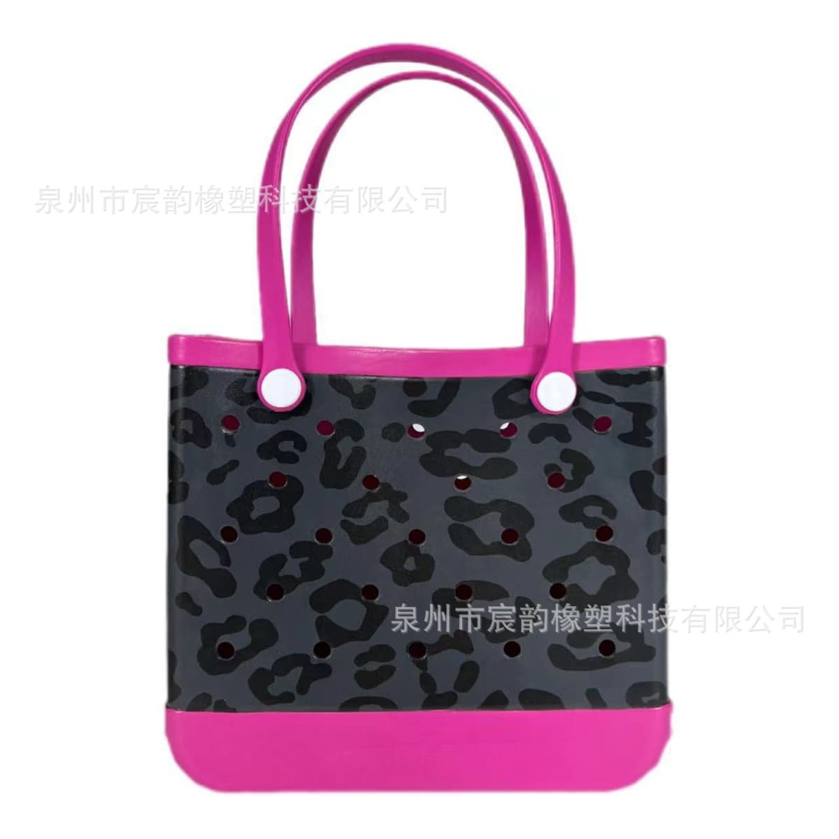 Rose red and black leopard pattern