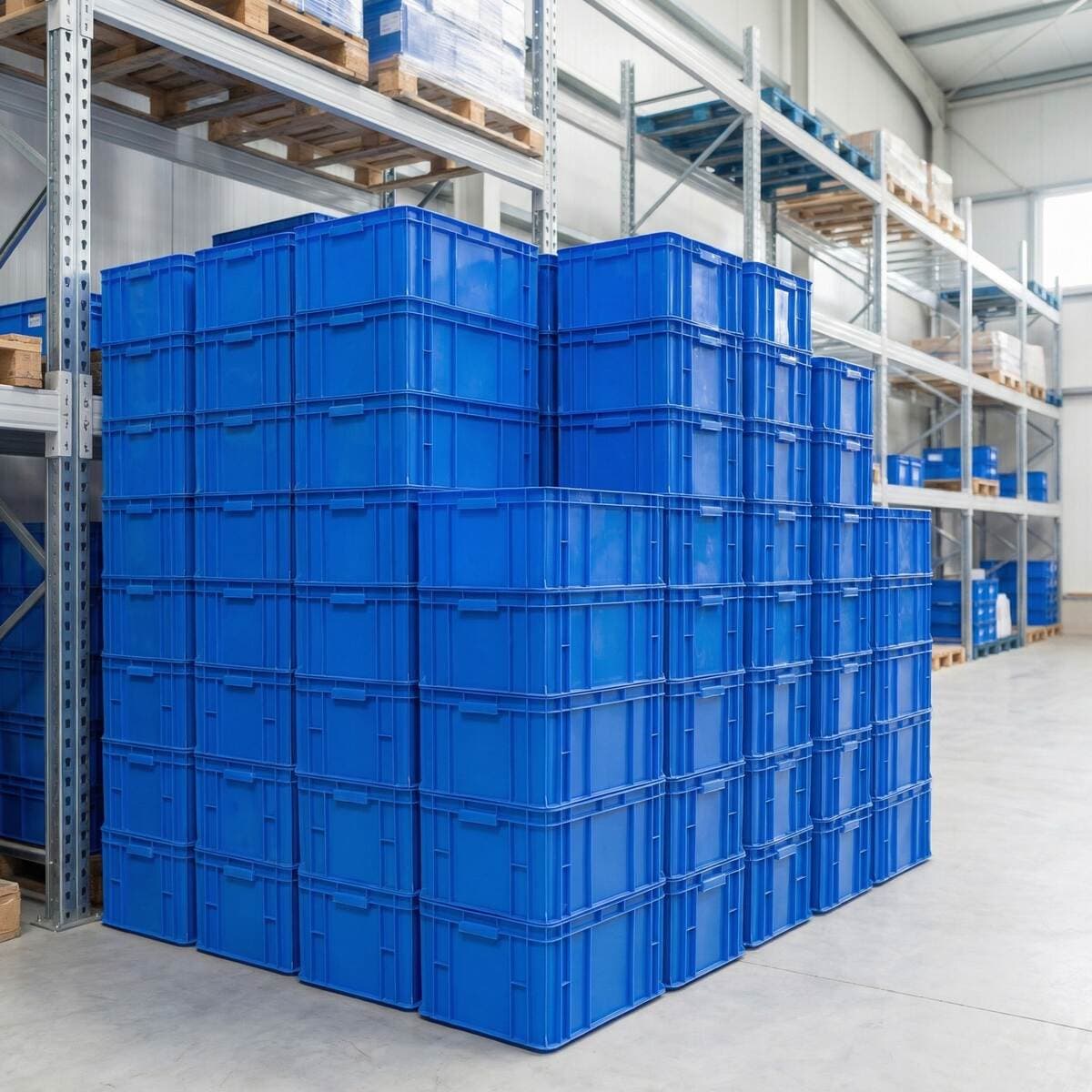 Plastic Rectangular Thickened Closed Turnover Box Logistics Box Food Box Parts Storage Transfer Box Plastic Basket with Lid 4