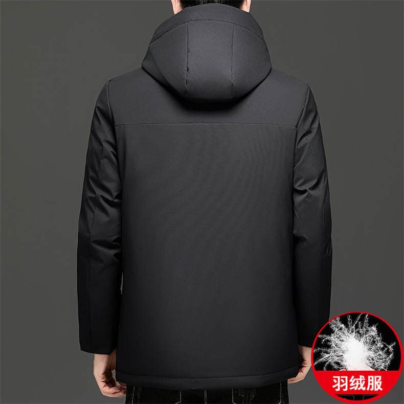 Men's Fleece-Lined Thick down Jacket for Middle-Aged and Elderly, Warm Winter Coat for Dad, Grandpa's Cold-Proof Clothing 5