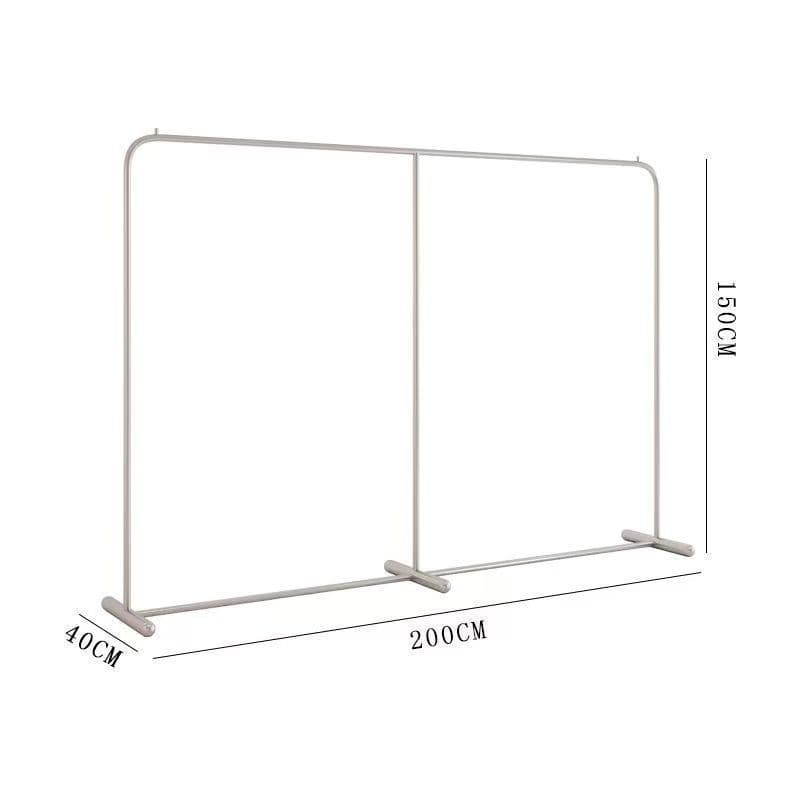 Stainless steel clothes rack - "authenticity guaranteed, or 10x refund" - 200cm length x 150cm height [recommended for clothing stores]