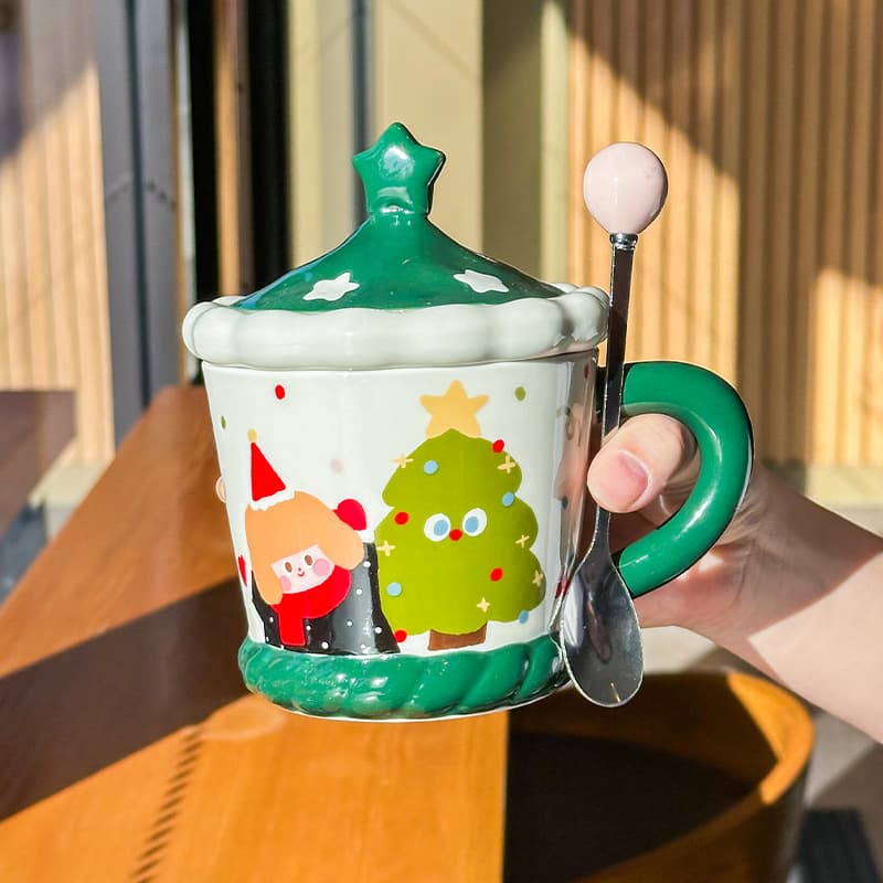 Star christmas cup-green