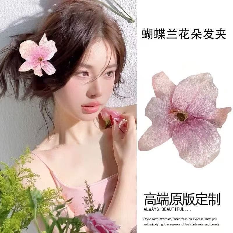 5923 orchid hair clip - pink