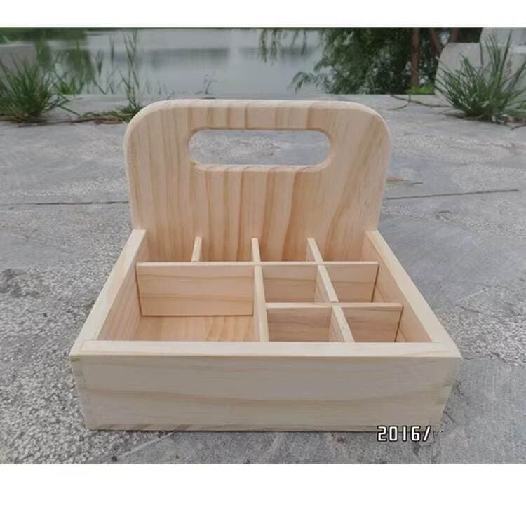 Wooden Essential Oil Box, Pine Wood Gift Storage, Solid Pine Wood 21-Compartment Portable Basket, Doterra Bottle Organizer Wooden Rack 4