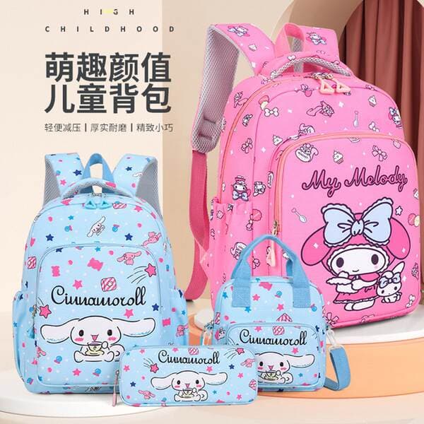 New Cross-border Children's School Bag Primary School Students Backpack Shopping School Large Capacity Three-piece Backpack Women's Backpack