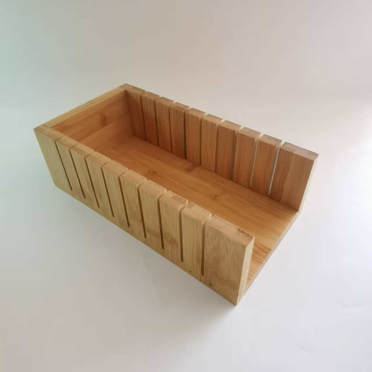 Creative Bamboo Bread Storage Box with Compartments, Bread Slice Container, Bread Slicer, Handmade Soap Slicer 4