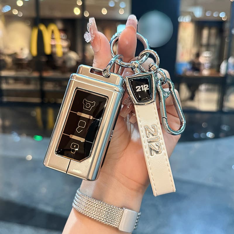 [elegant silver + leather rope buckle]