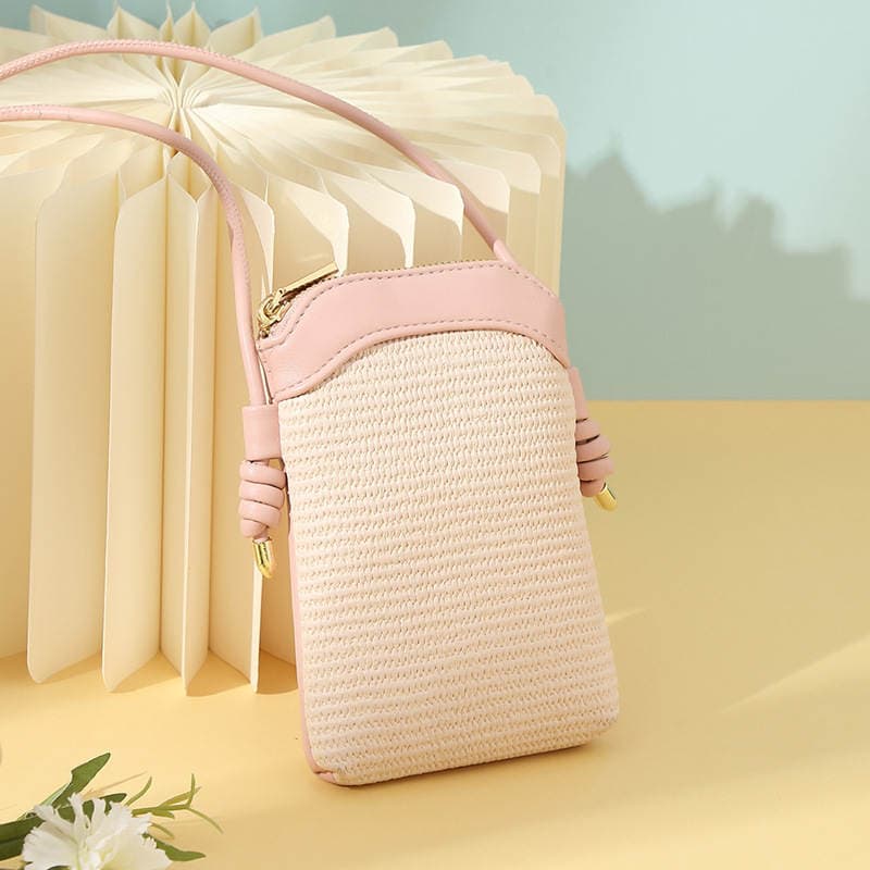 2026 New Crossbody Women's Bag Japanese Style Phone Bag Simple Mini Vertical Women's Multifunctional Wholesale Patchwork Shoulder Bag 1