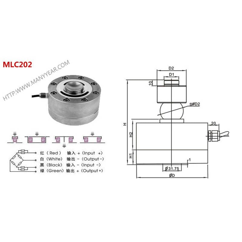 Mlc200-Lf Alloy Steel Spoke-Type Load Cell Force Measuring Solution for Weighing Machines 5
