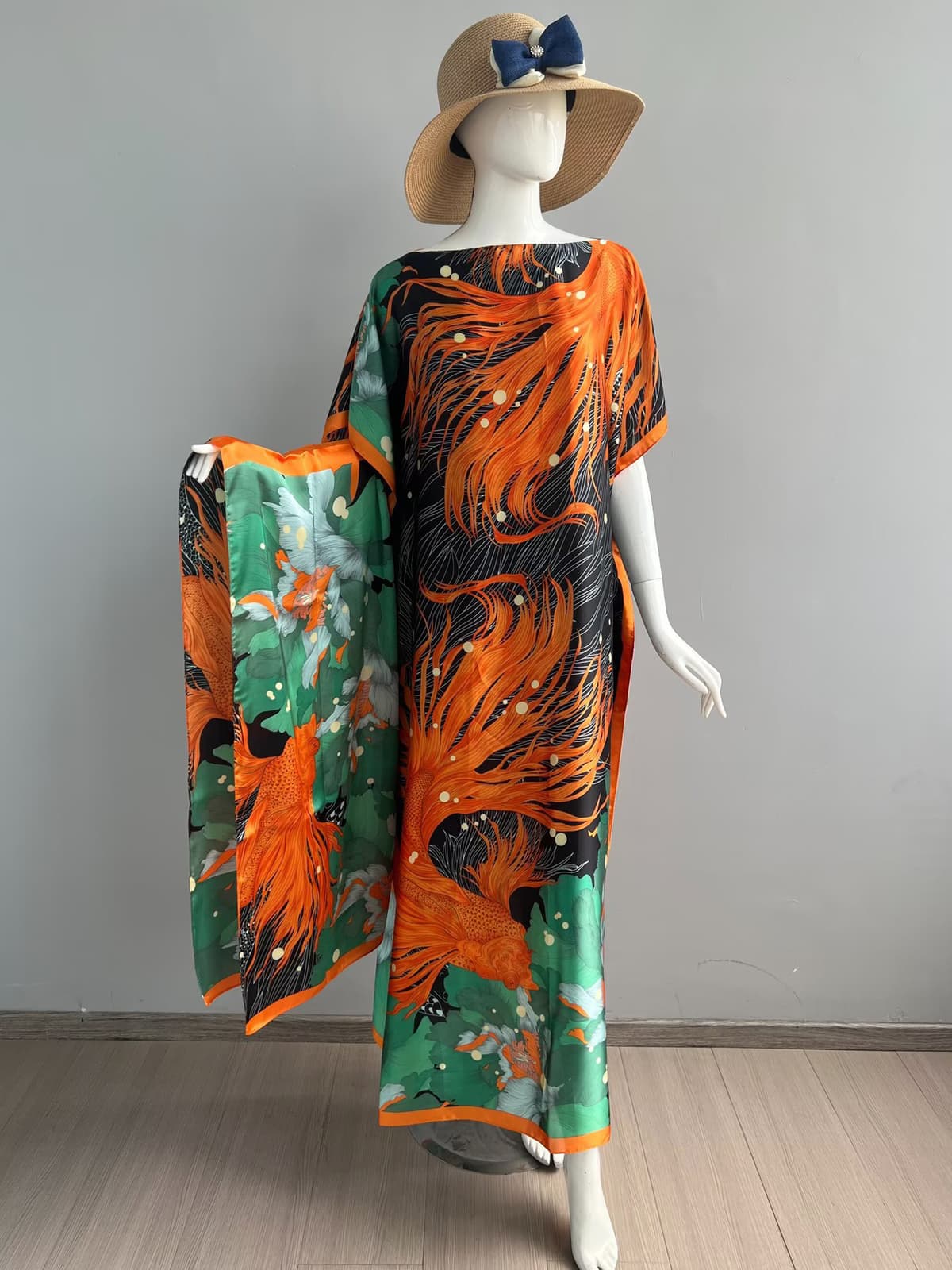 225-goldfish-black orange red