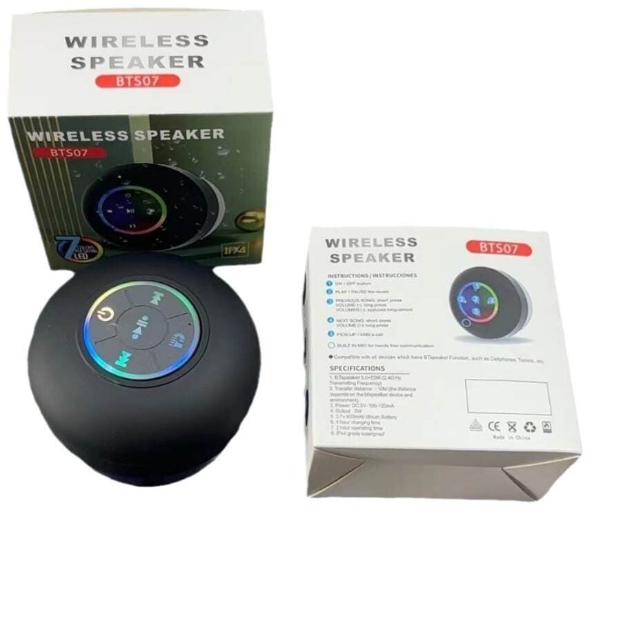 Waterproof Suction Cup Bluetooth Audio and Video Rgb Colored Light Bathroom Camping Mini Speaker Factory Wholesale in Stock 5