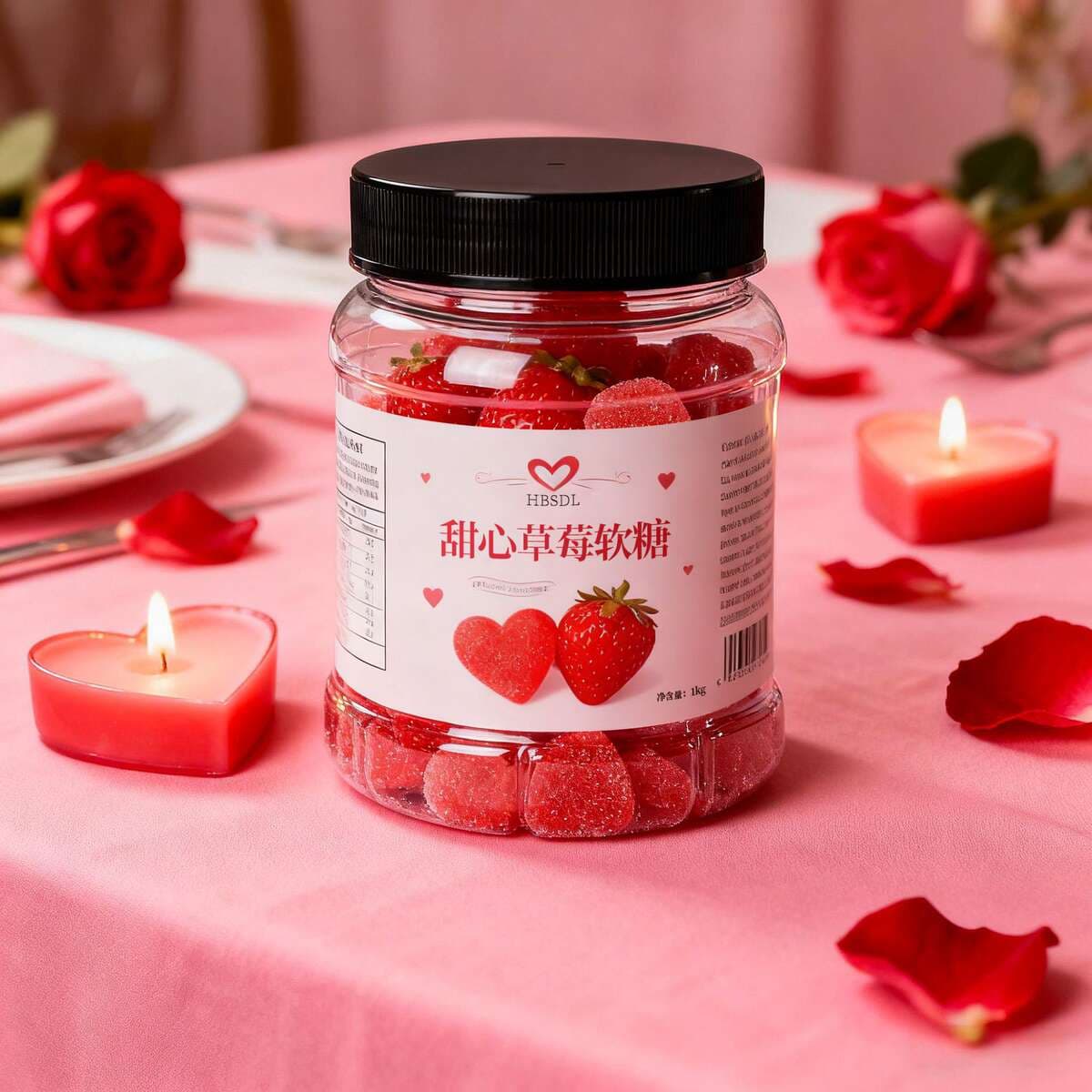 Kokos jeli, smuzi və meyvə qarışığı üçün plastik butulka. 1