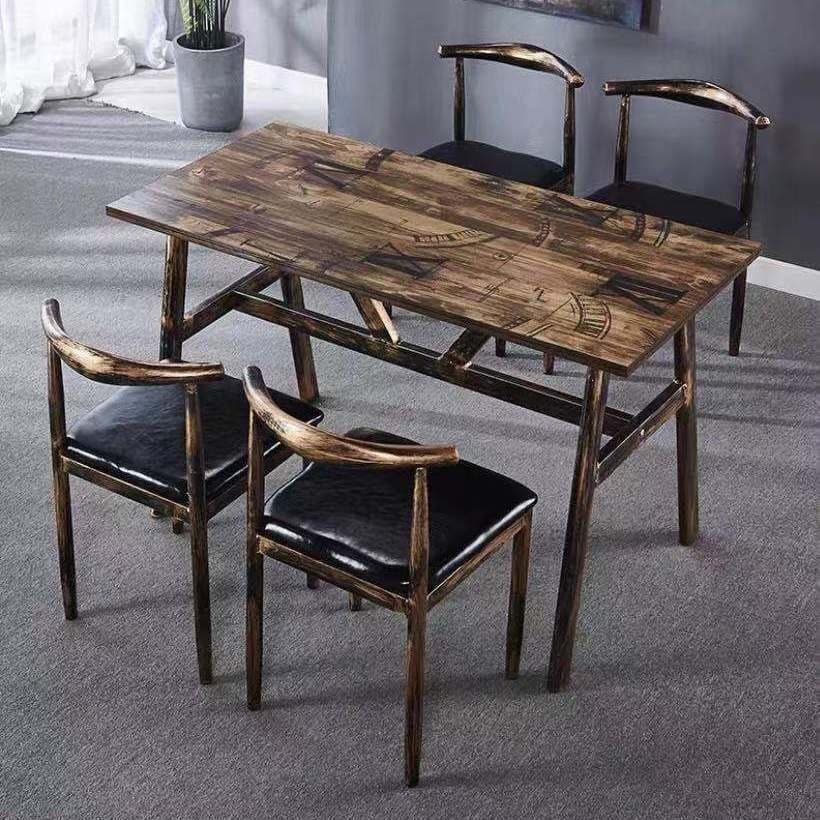 Hk120*60 table and four chairs [large letters]