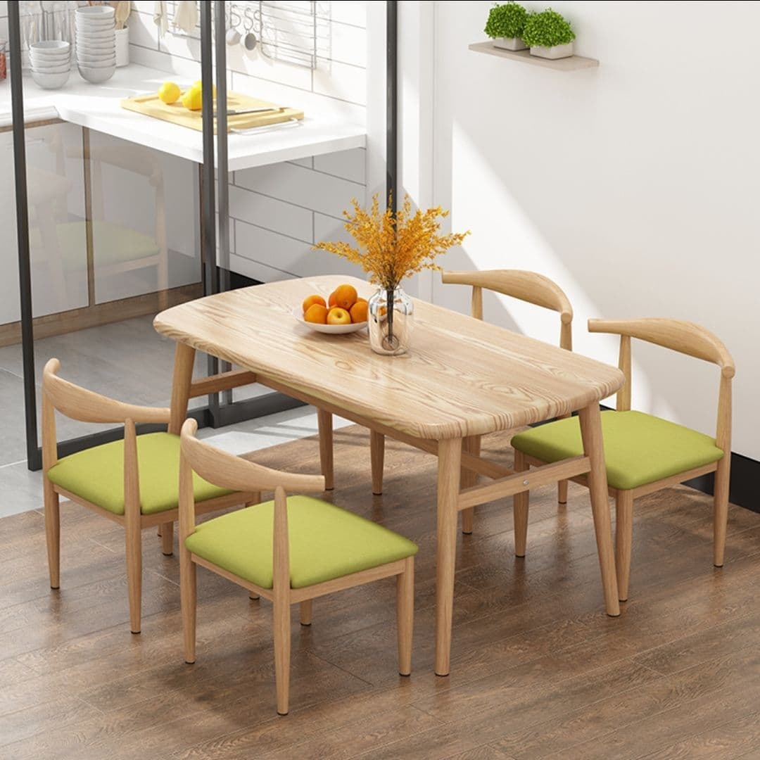 60*120cm log k table (one table and four chairs)