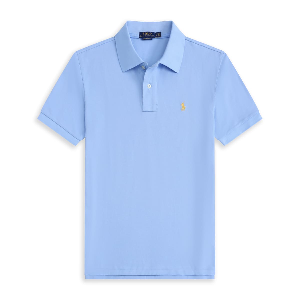 Sky blue yellow label