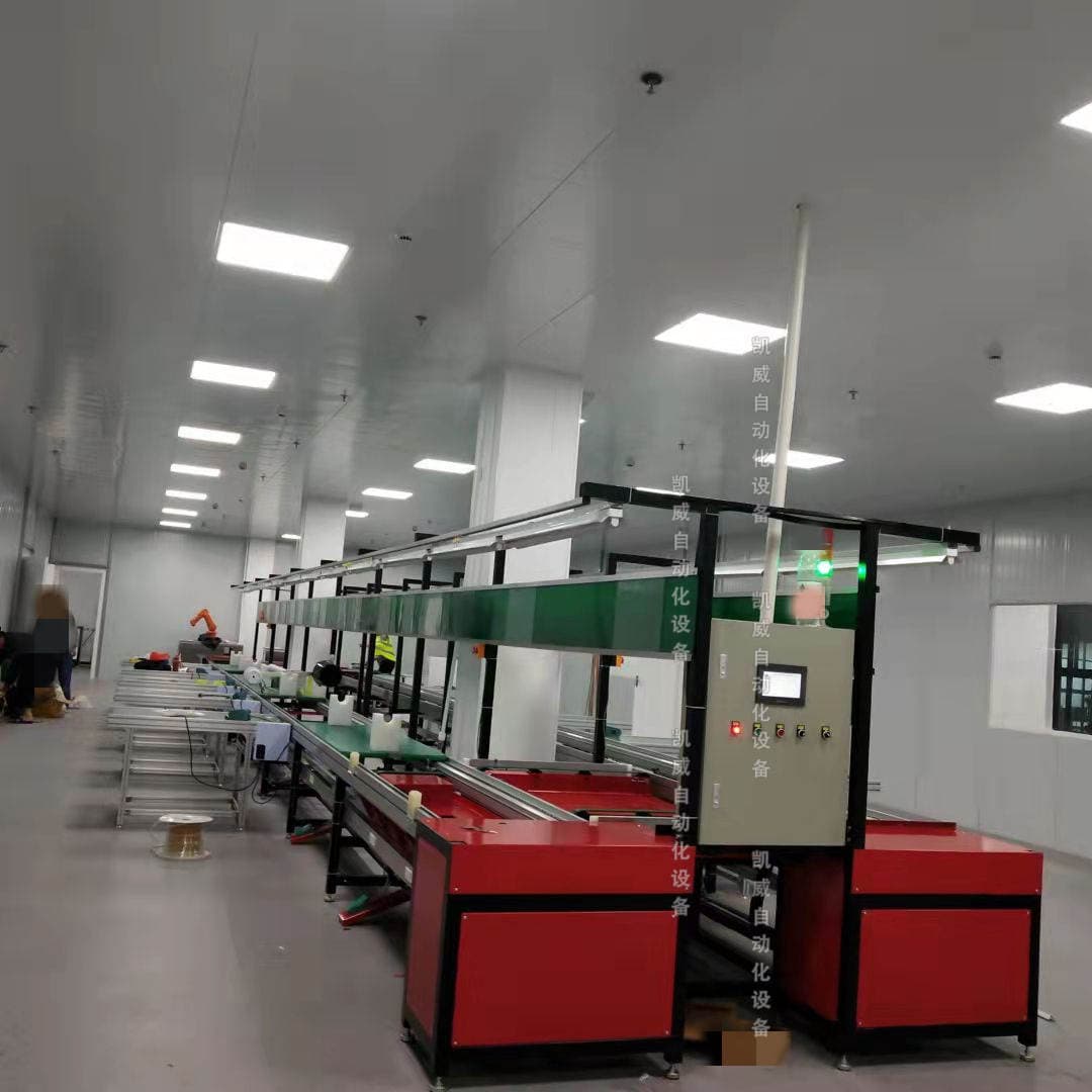 Yeni Enerji Məhsulları üçün İkiqat Sürətli Zəncirli Konveyerli Avtomatik Yığılma Xətti 1